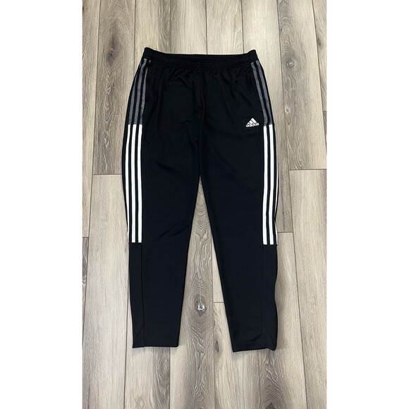 Adidas Primegreen Sweatpants Black Tiro Aeroready Track Joggers 3-Stripes Sz L - Picture 1 of 9